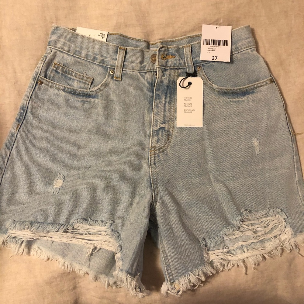 Relaxed fit mom shorts